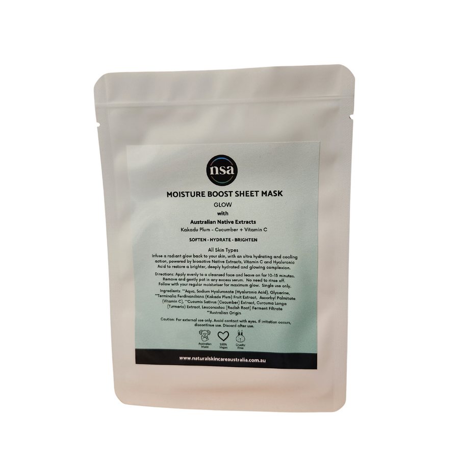 Moisture boost sheet mask | natural skincare australia